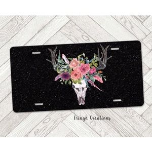 License plate Boho Glitter “look”